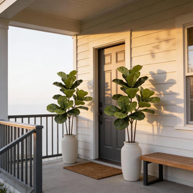 Large Artificial Fiddle Leaf F - огляд і ціна Ficus Lyrata Tree