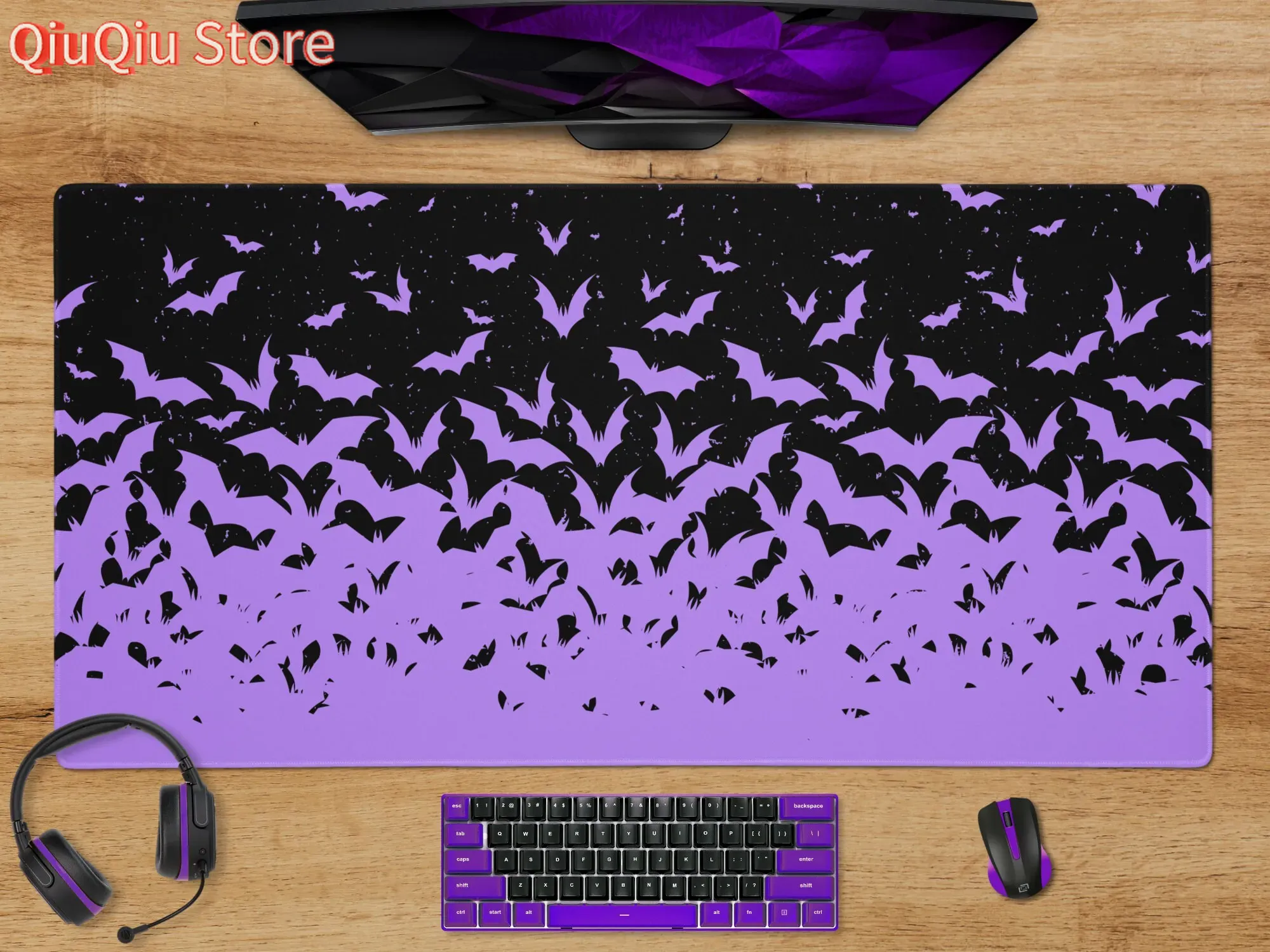 Bats Halloween Desk Mat Purple - огляд і ціна Tradescantia Purple